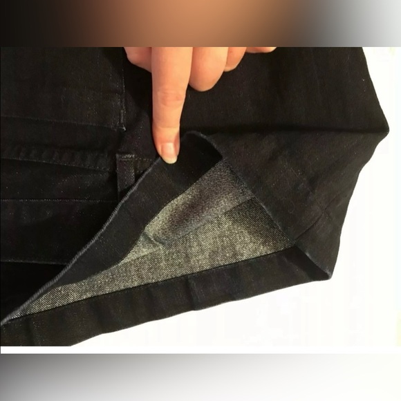 GOLDSIGN Orchid Wide Leg Jeans Designer Denim Dark Blue Wash Silver Flecks Flare - Picture 7 of 9